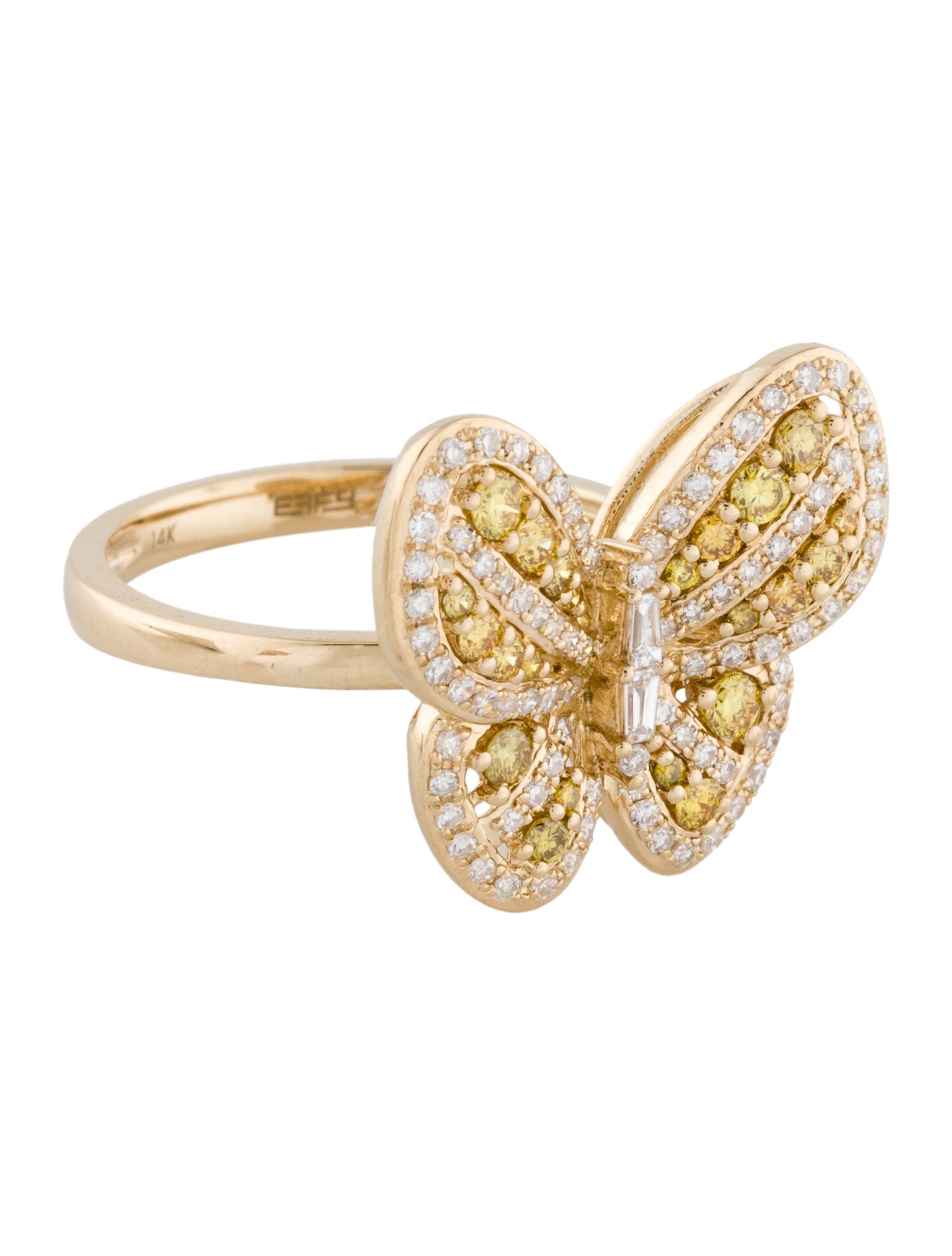 Effy Jewelry 14K Diamond Butterfly Cocktail Ring