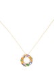 Effy Jewelry 14K 3.12ctw Sapphire, Tsavorite Garnet & Diamond Pendant Necklace