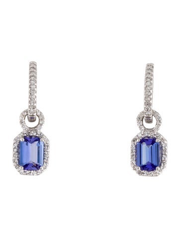 Effy Jewelry Drop 14K Tanzanite & Diamond Earrings