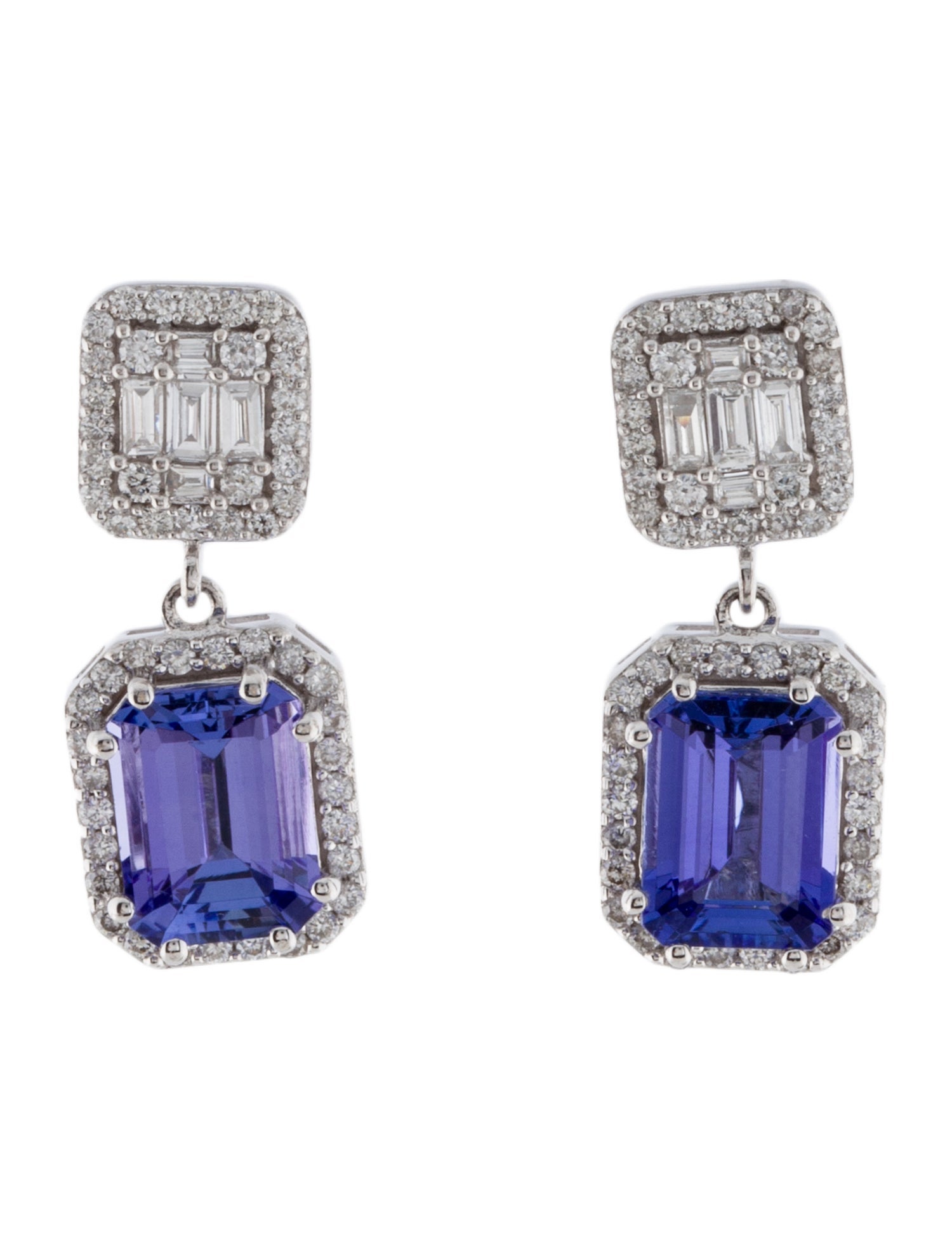 Effy Jewelry 14K Tanzanite & Diamond Drop Earrings