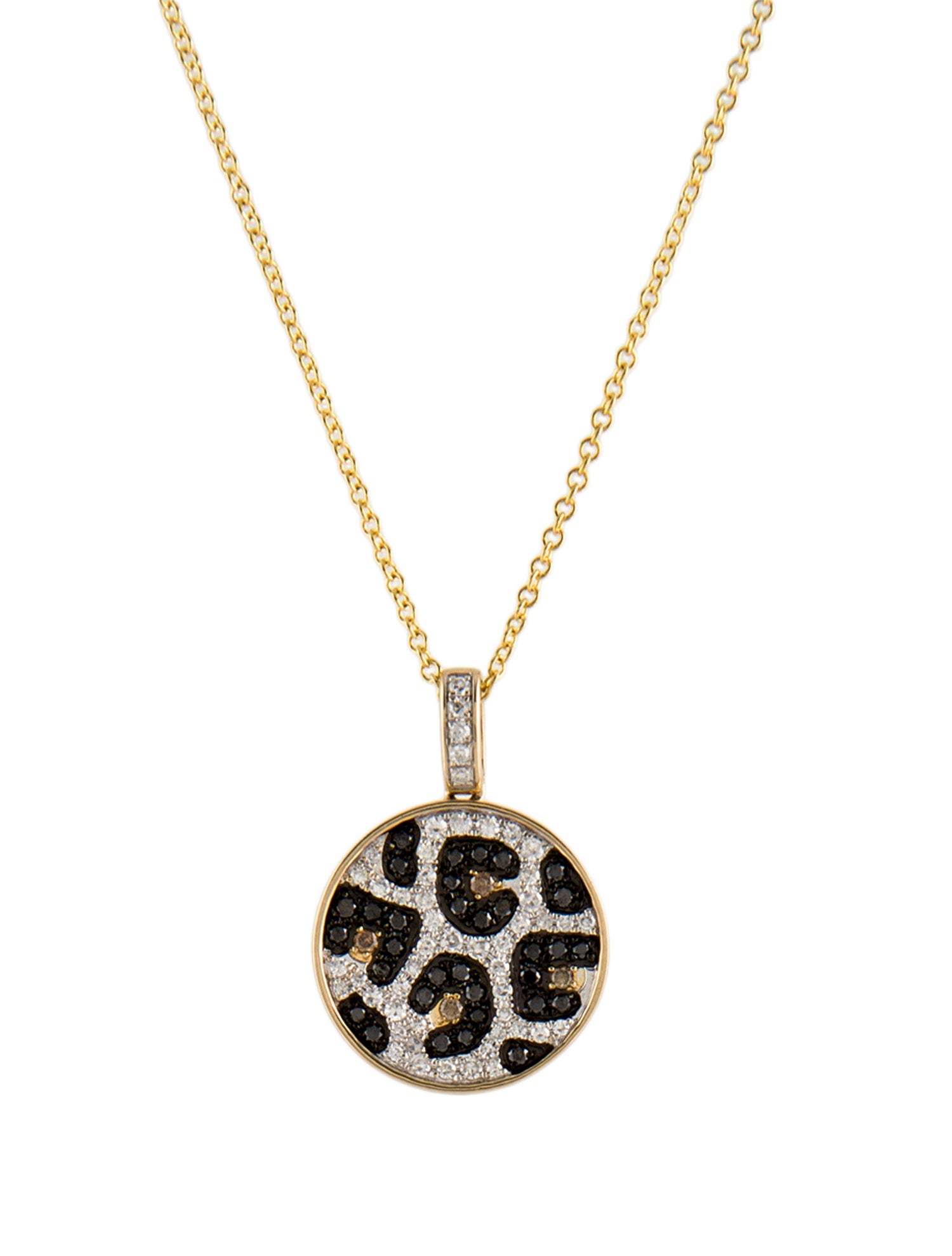 Effy Jewelry 14K Diamond Animal Print Pendant Necklace