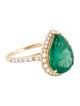 Effy Jewelry 14K 3.11ct Emerald & Diamond Cocktail Ring