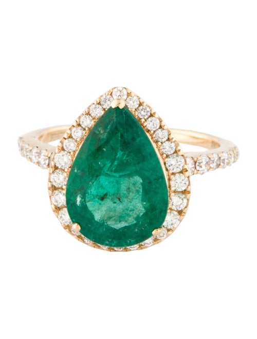 Effy Jewelry 14K 3.11ct Emerald & Diamond Cocktail Ring