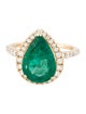 Effy Jewelry 14K 3.11ct Emerald & Diamond Cocktail Ring
