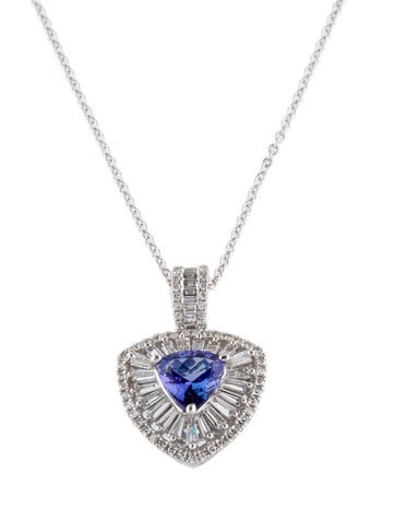 Effy Jewelry Pendant Necklace 14K 1.01ct Tanzanite & Diamond
