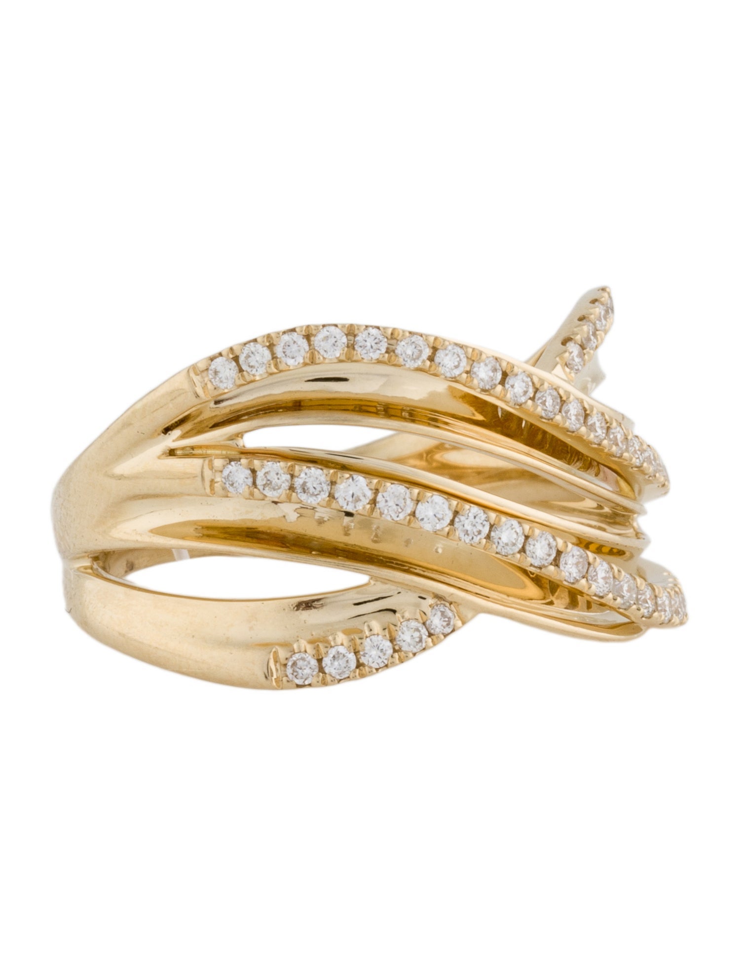 Effy Jewelry 14K Diamond Crossover Band