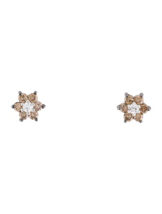 Effy Jewelry 14K Diamond Cluster Stud Earrings