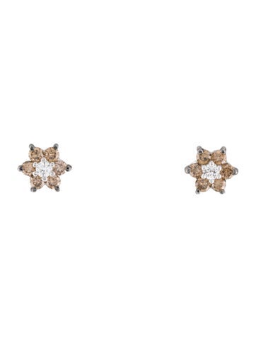 Effy Jewelry Stud 14K Diamond Cluster Earrings