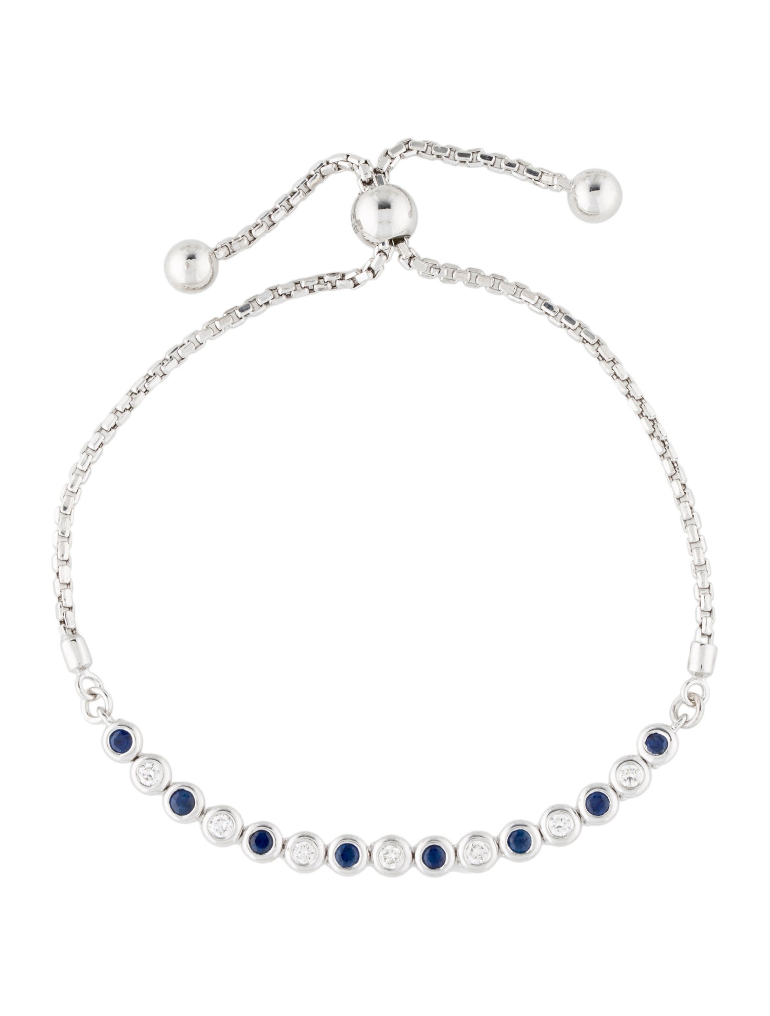 Effy Jewelry 14K sapphire & Diamond Bolo Adjustable Bracelet