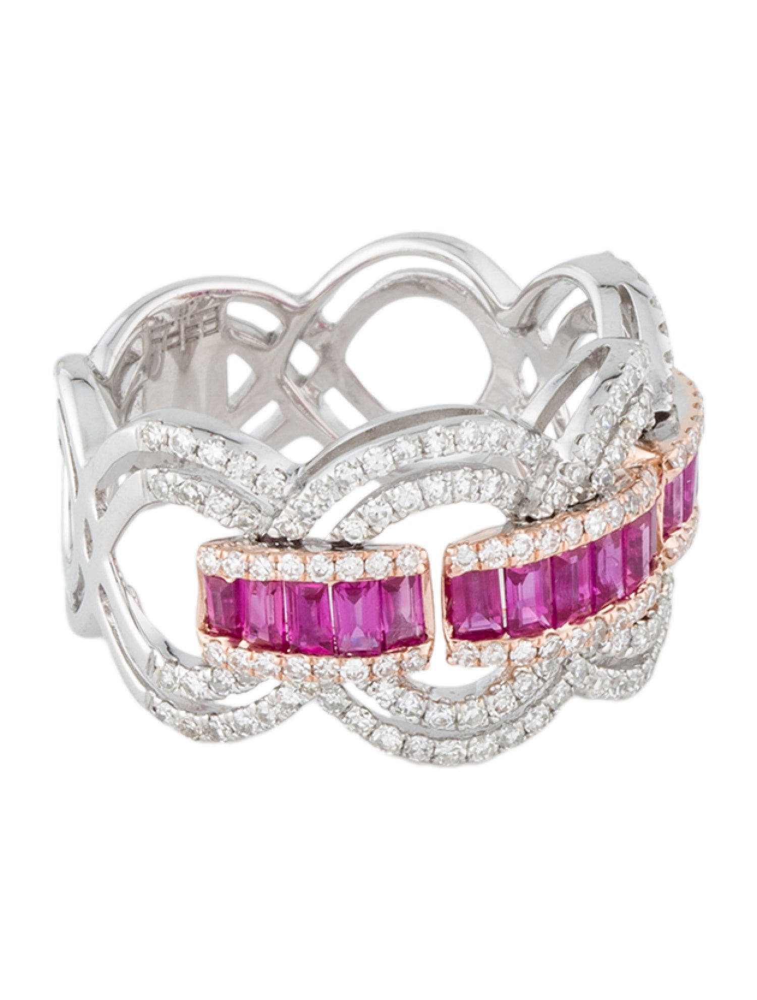 Effy Jewelry 14K Ruby & Diamond Band
