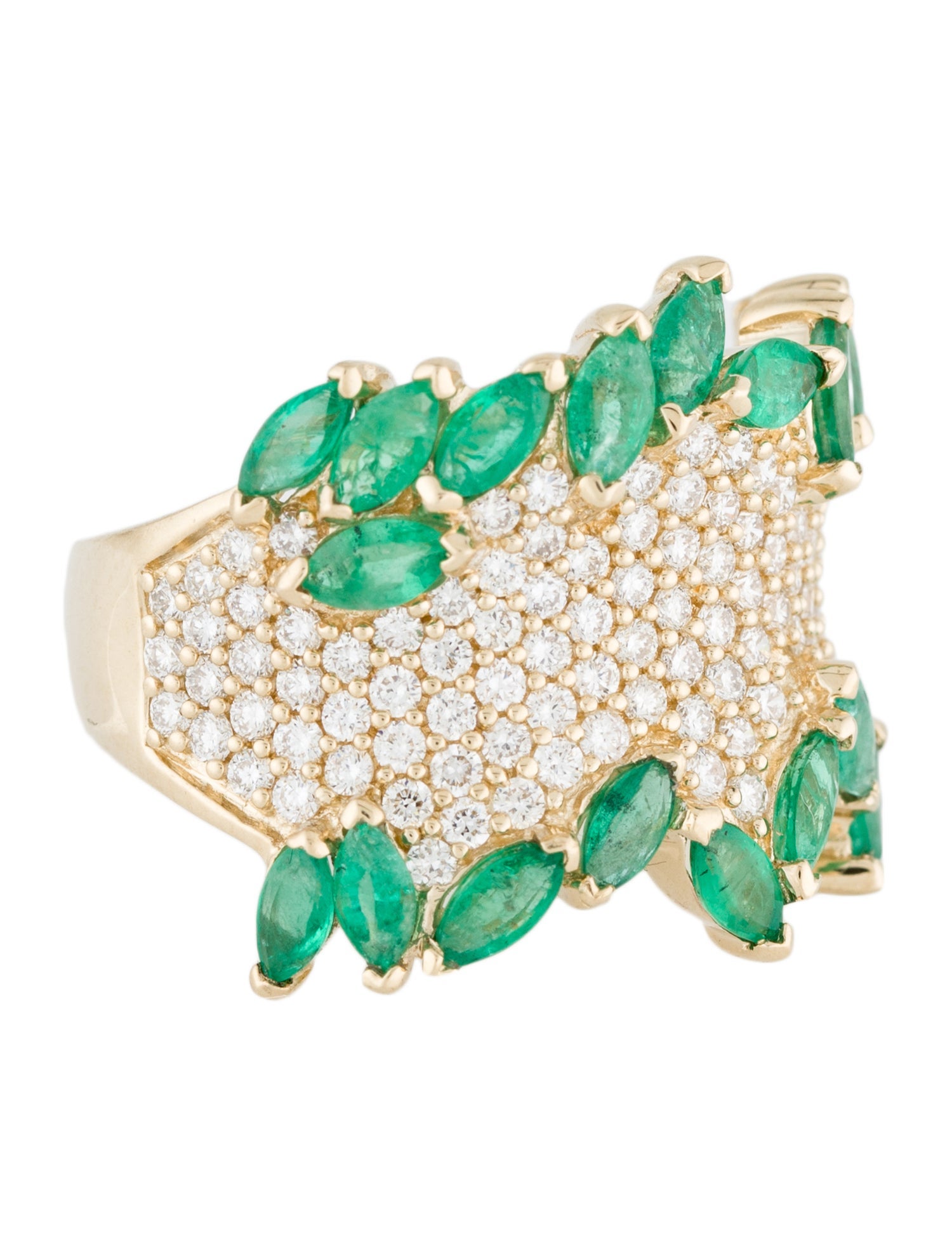 Effy Jewelry 14K Emerald & Diamond Band