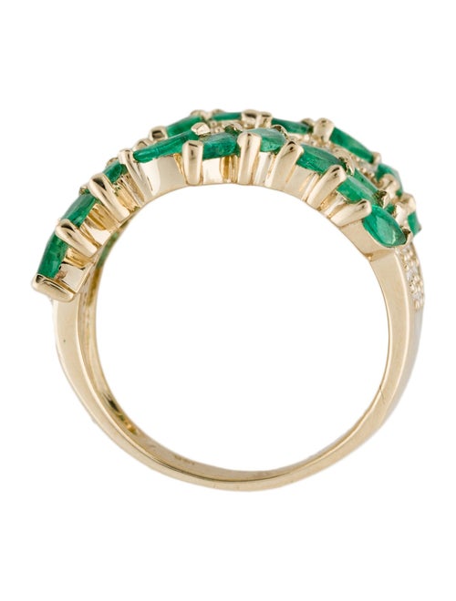 Effy Jewelry 14K Emerald & Diamond Band