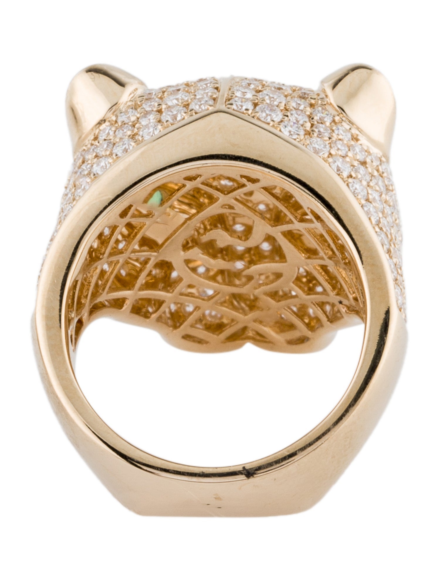 Effy Jewelry 14K 2.26ctw Diamond & Tsavorite Garnet Panther Ring