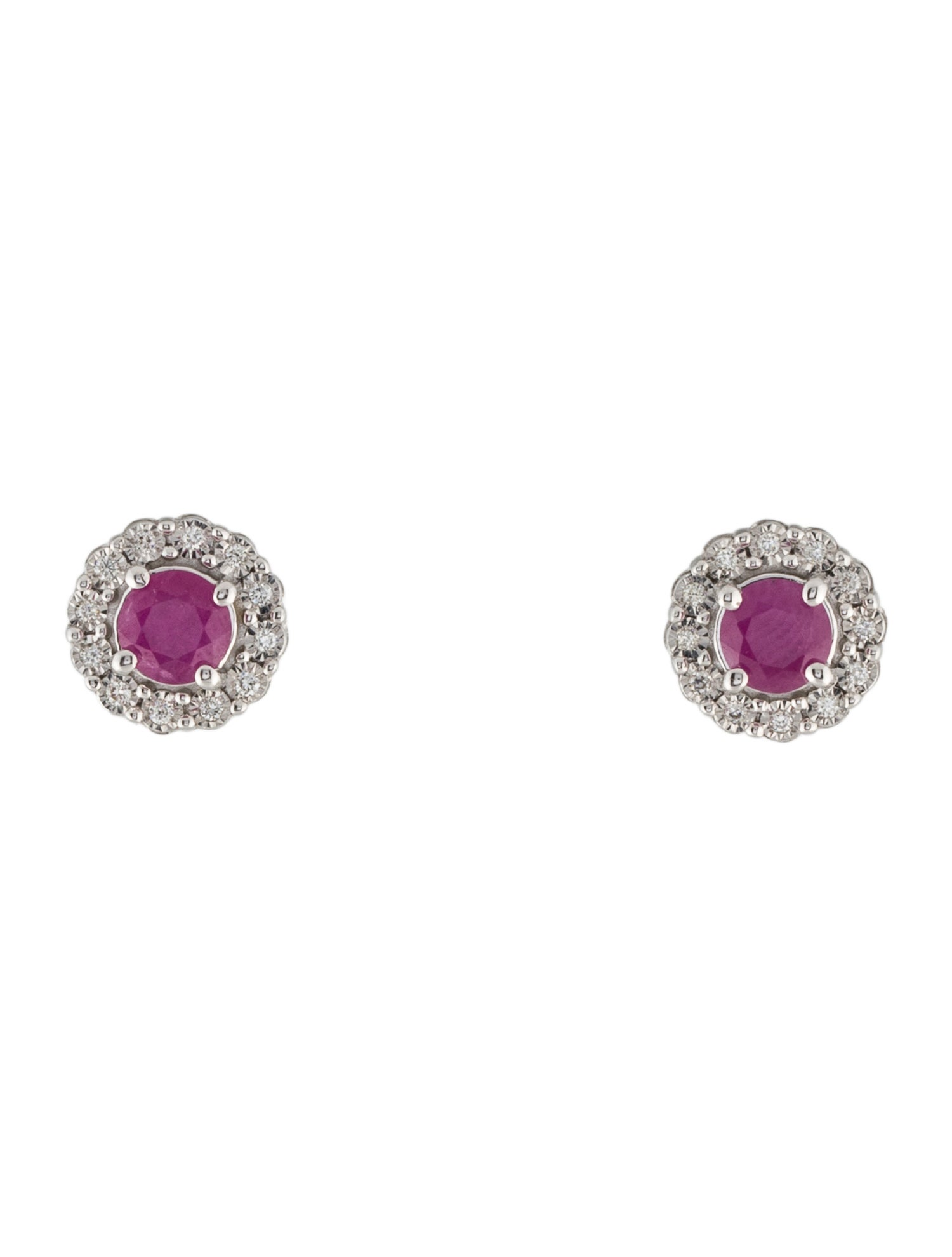 Effy Jewelry 14K 1.14ctw Ruby & Diamond Stud Earrings