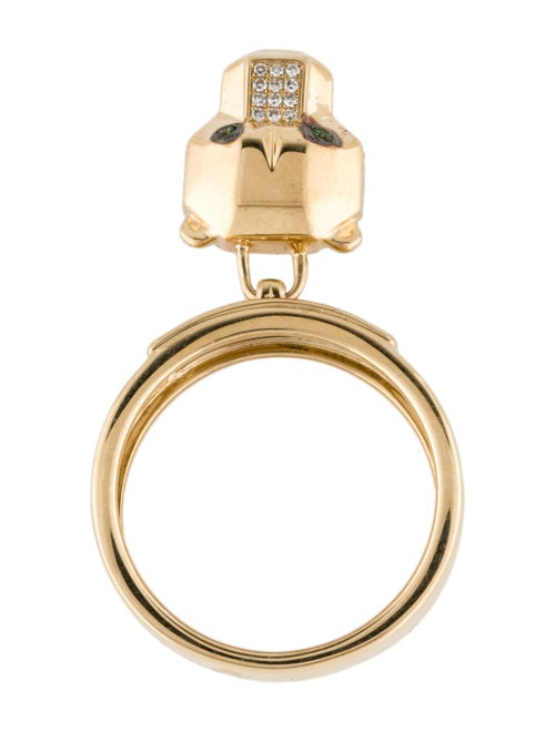 Effy Jewelry 14K Tsavorite Garnet & Diamond Panther Charm Ring