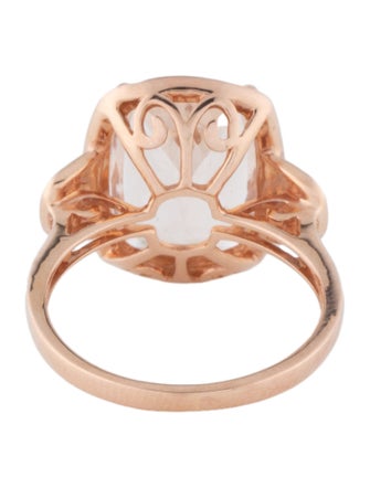Effy Jewelry 14K 5.62ct Morganite & Diamond Cocktail Ring