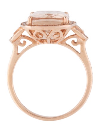 Effy Jewelry 14K 5.62ct Morganite & Diamond Cocktail Ring