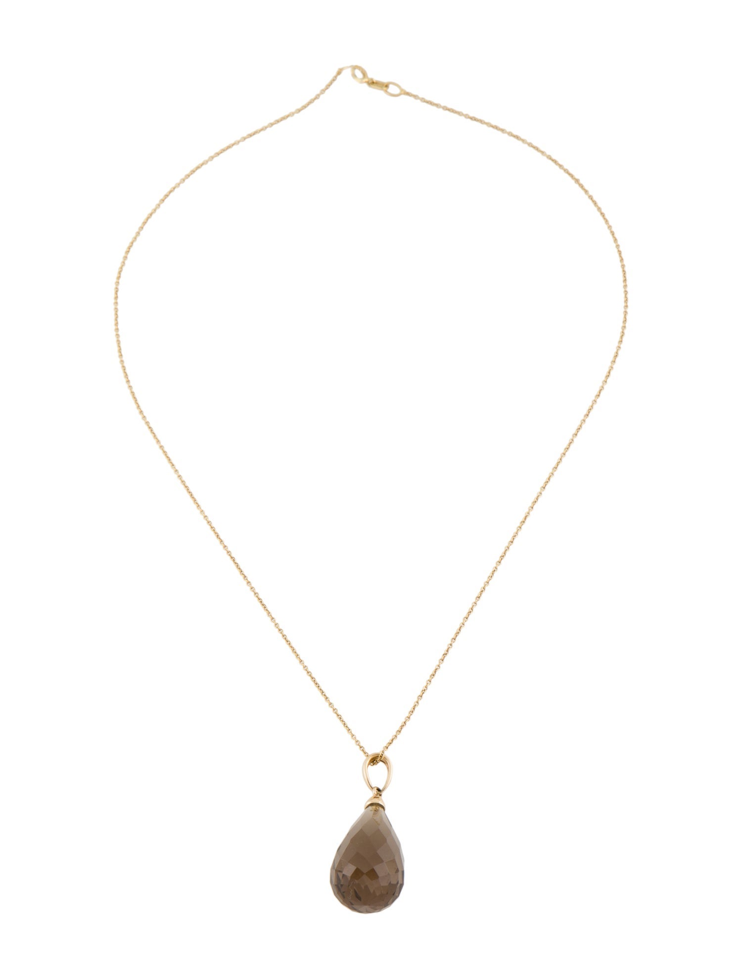 Effy Jewelry 14K Smoky Quartz Pendant Necklace