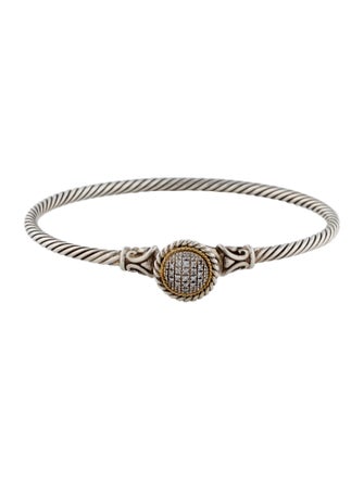 Effy Jewelry Two-Tone Diamond Hook Bracelet