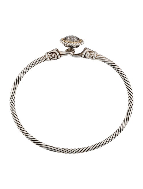 Effy Jewelry Two-Tone Diamond Hook Bracelet