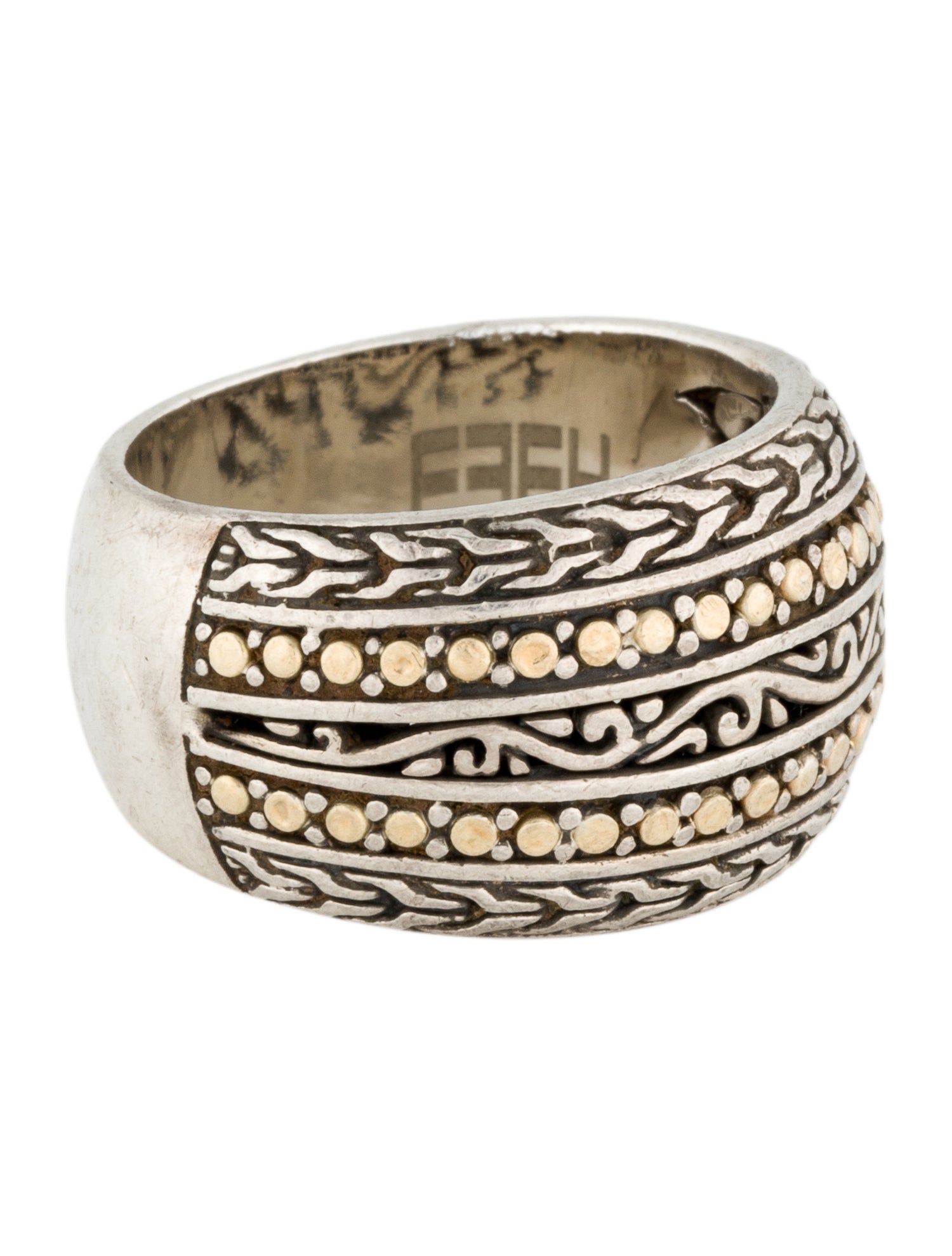 Effy Jewelry Two-Tone Textured Band