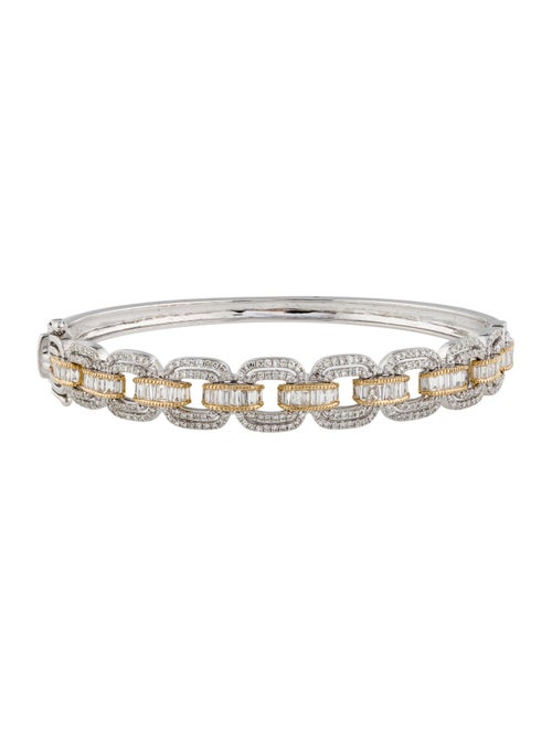Effy Jewelry 14K 2.05ctw Diamond Hinged Bangle Bracelet