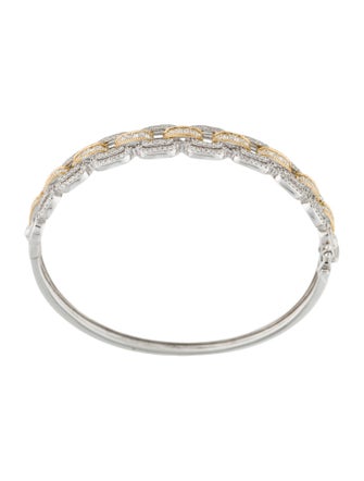 Effy Jewelry 14K 2.05ctw Diamond Hinged Bangle Bracelet