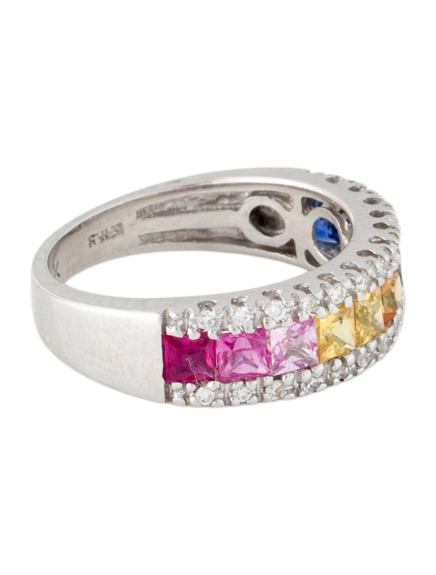 Effy Jewelry 14K Sapphire & Diamond Watercolor Band