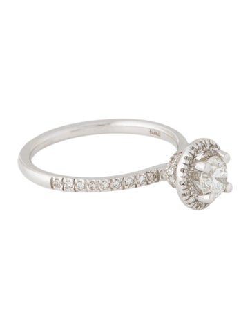 Effy Jewelry Cocktail Ring 18K Diamond Halo 6.5