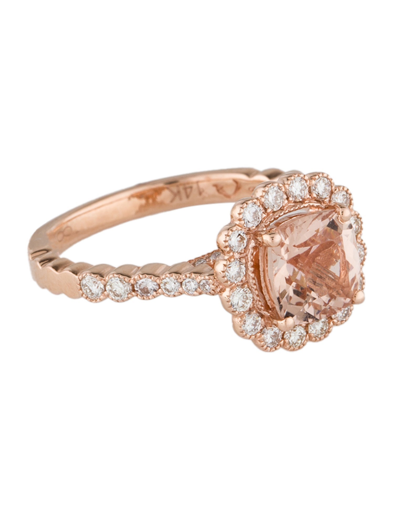 Effy Jewelry 14K 1.15ct Morganite & Diamond Cocktail Ring