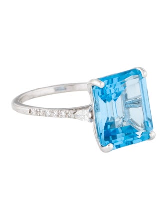 Effy Jewelry 14K Topaz & Diamond Cocktail Ring