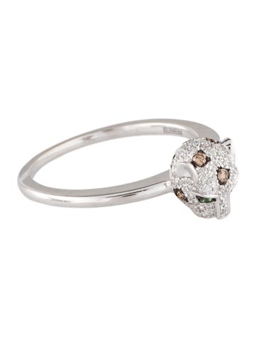 Effy Jewelry Cocktail Ring 14K Tsavorite Garnet & Diamond Panther 7
