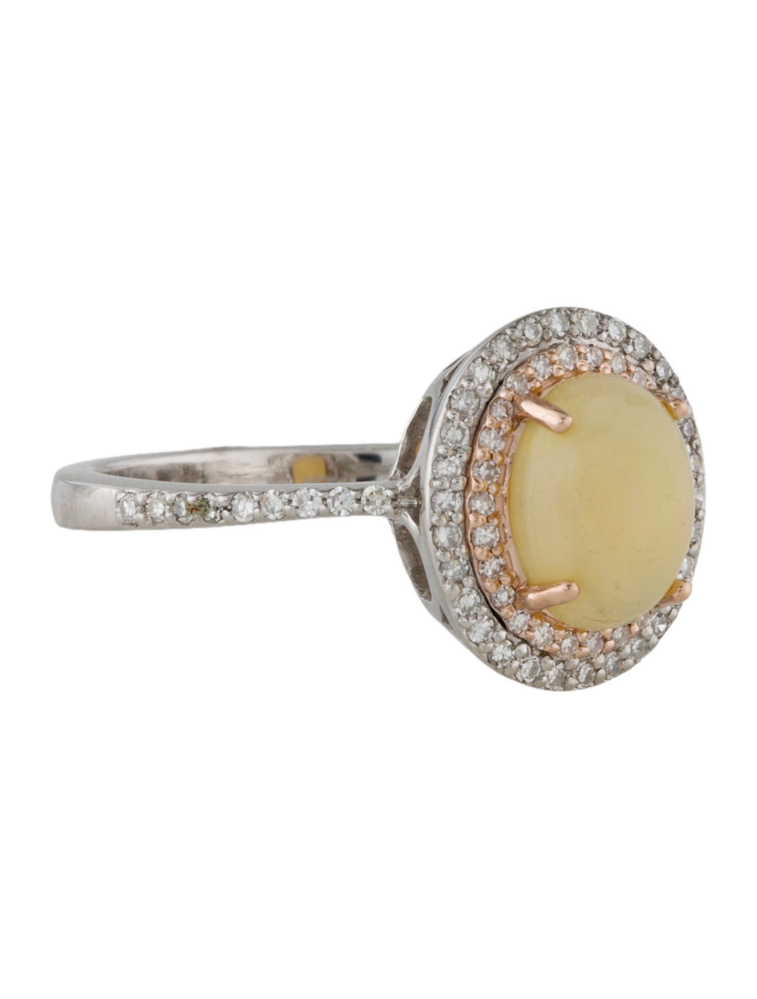 Effy Jewelry 14K 1.01ct Opal & Diamond Cocktail Ring