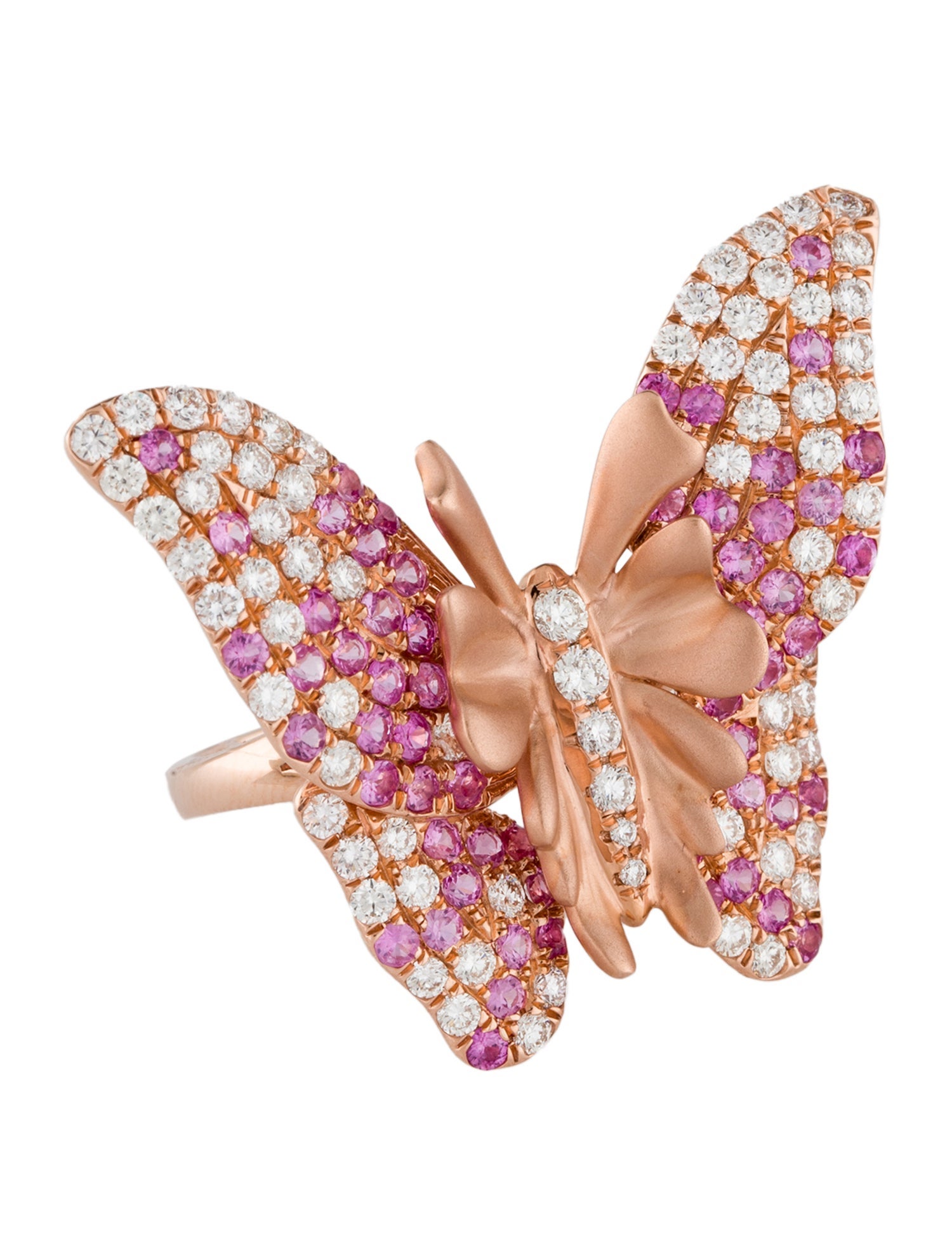 Effy Jewelry 14K Sapphire & Diamond Butterfly Cocktail Ring