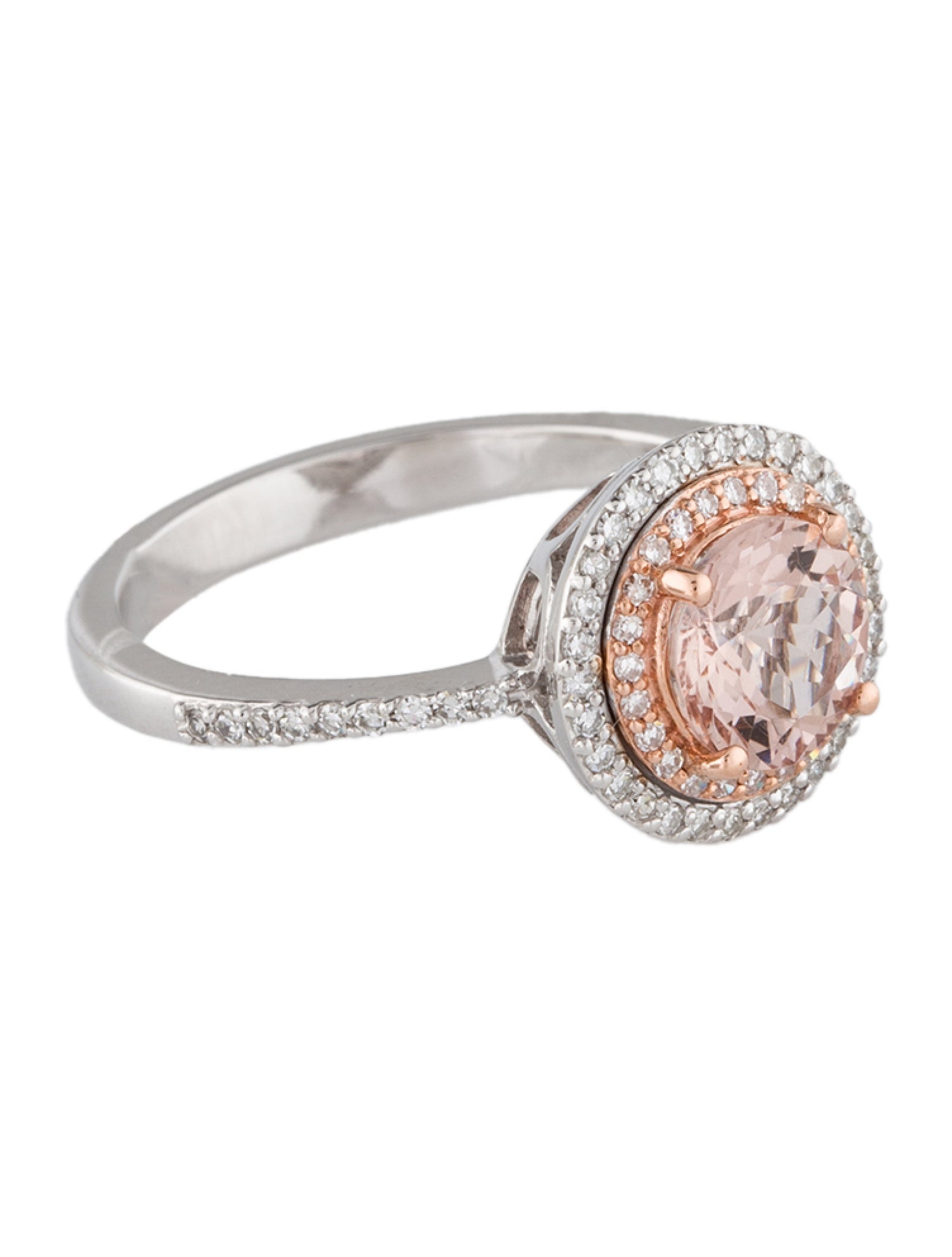 Effy Jewelry 14K 1.20ct Morganite & Diamond Cocktail Ring