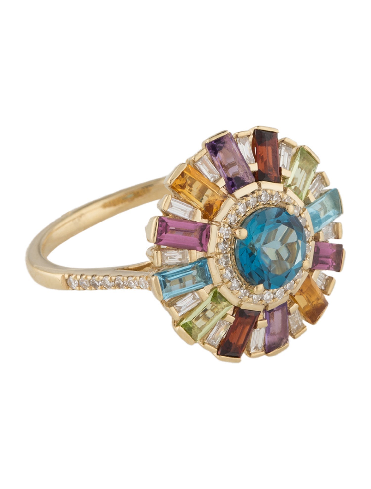 Effy Jewelry 14K Multi-Stone Cocktail Ring