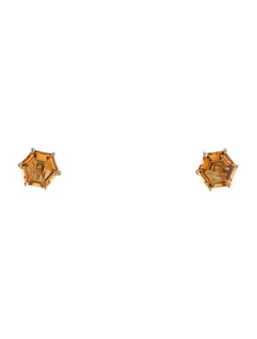 Effy Jewelry Stud 14K Citrine Earrings