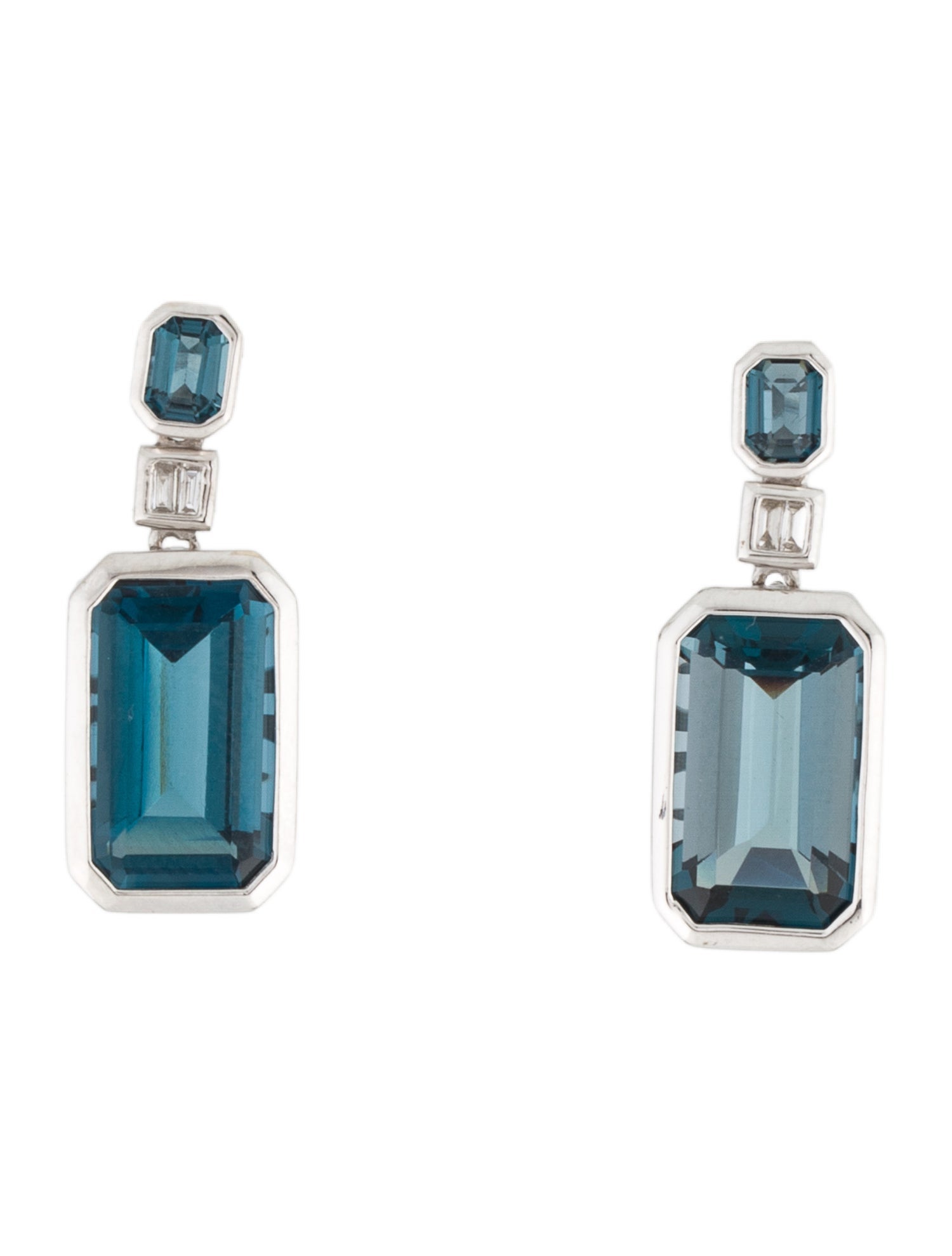 Effy Jewelry 14K Topaz & Diamond Drop Earrings