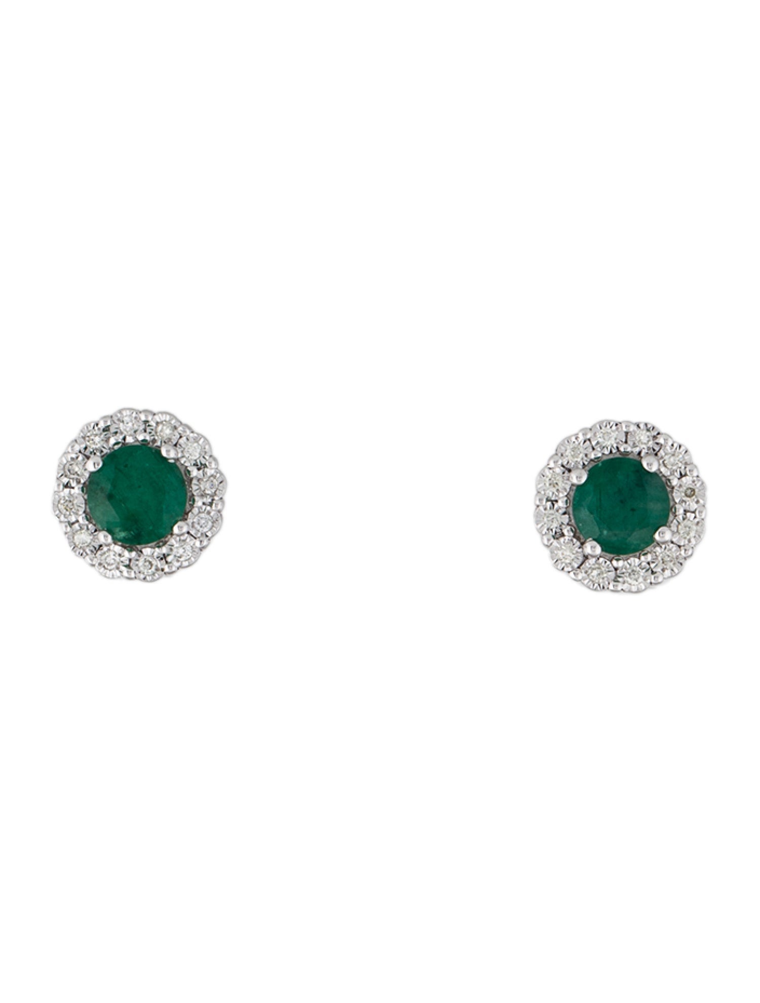 Effy Jewelry 14K Emerald & Diamond Stud Earrings