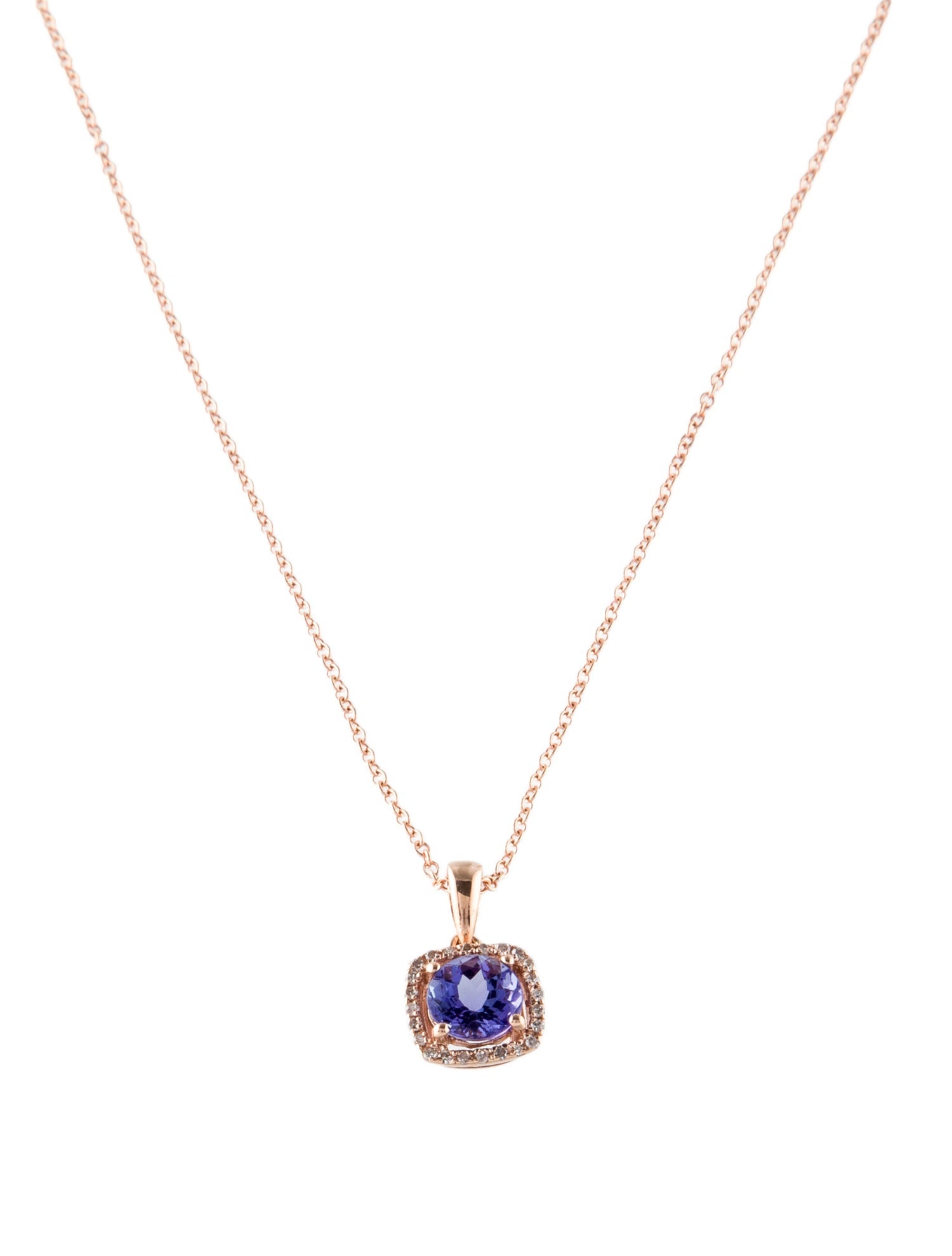 Effy Jewelry 14K Tanzanite & Diamond Pendant Necklace