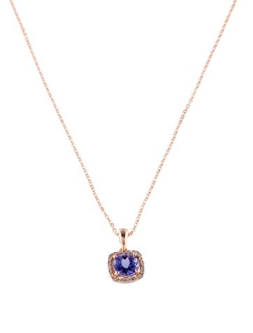 Effy Jewelry Pendant Necklace 14K Tanzanite & Diamond