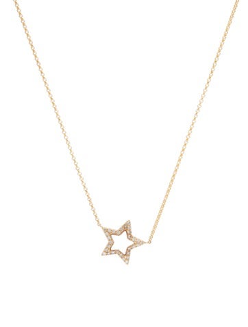 Effy Jewelry Pendant Necklace 14K Mother of Pearl & Diamond Star