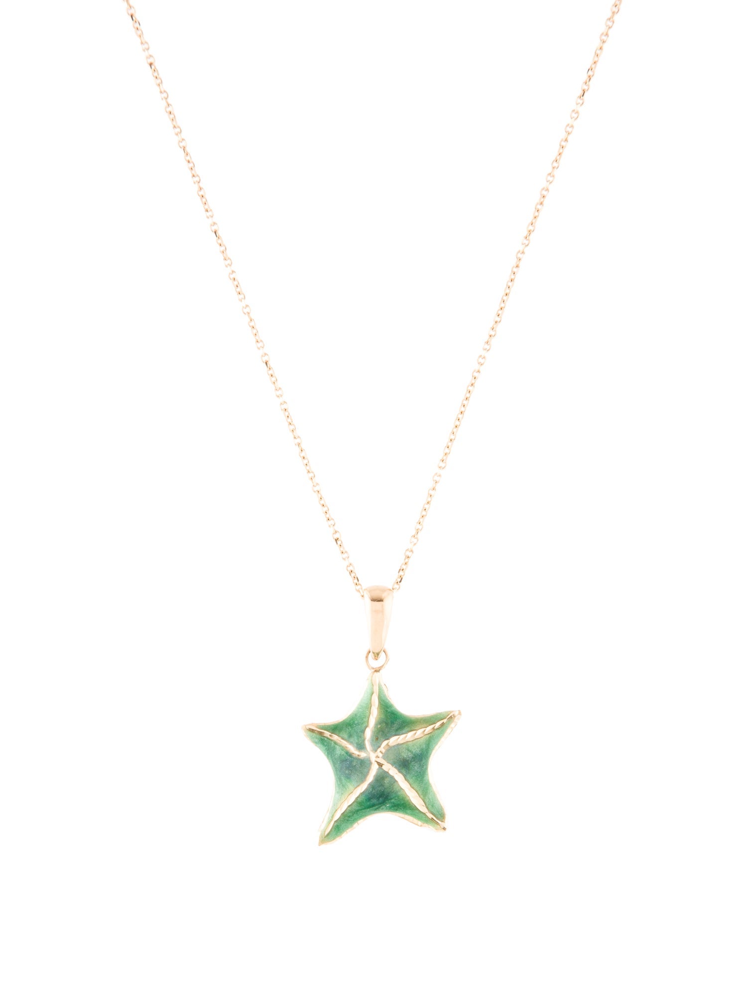 Effy Jewelry 14K Enamel 'Star Fish' Pendant Necklace