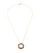 Effy Jewelry 14K Diamond, Sapphire & Tsavorite Garnet Round Pendant Necklace