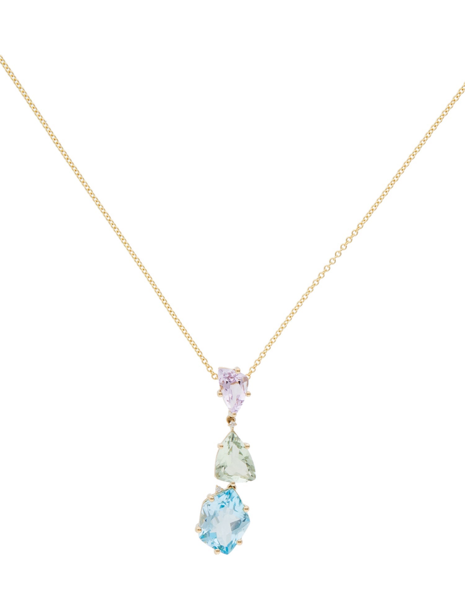 Effy Jewelry 14K Multistone Pendant Necklace