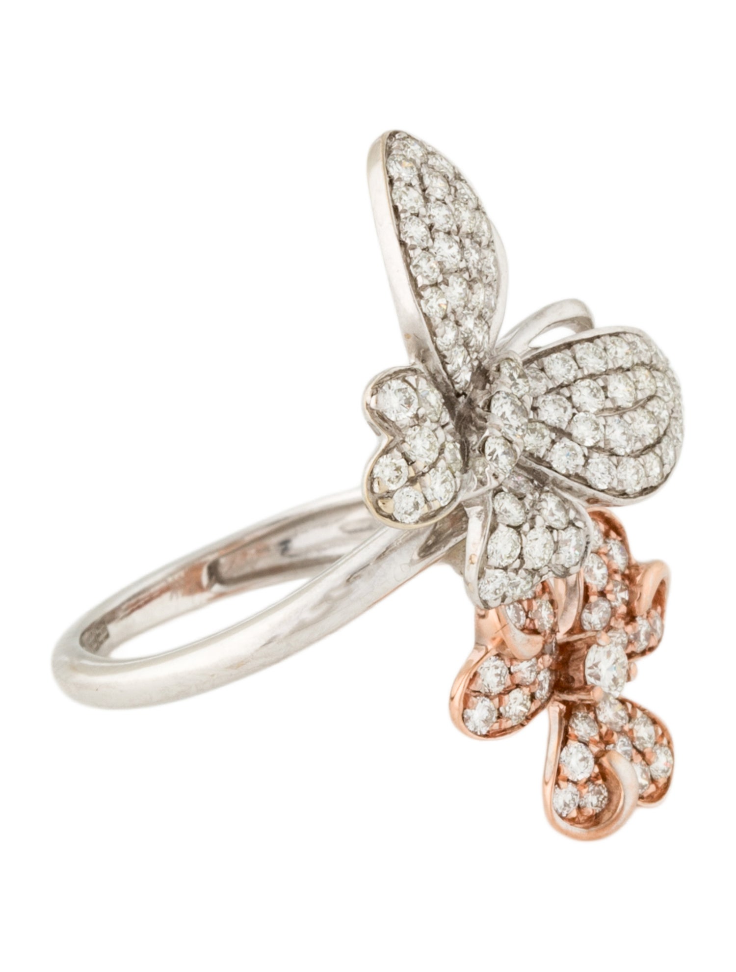 Effy Jewelry 14K Diamond Pavé Butterfly Cocktail Ring