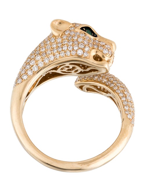 Effy Jewelry 14k Emerald & Diamond Panther Ring