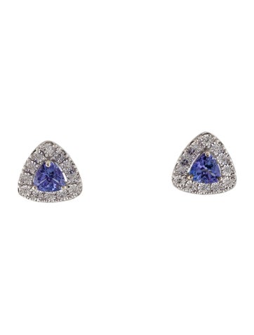 Effy Jewelry Stud Tanzanite & Diamond Earrings