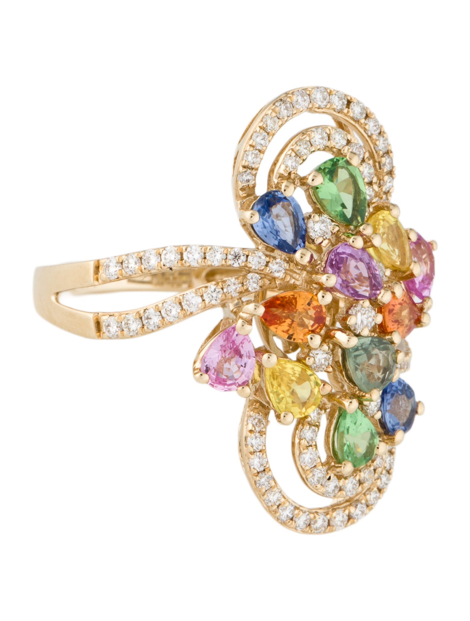 Effy Jewelry 14K Sapphire & Diamond Cocktail Ring