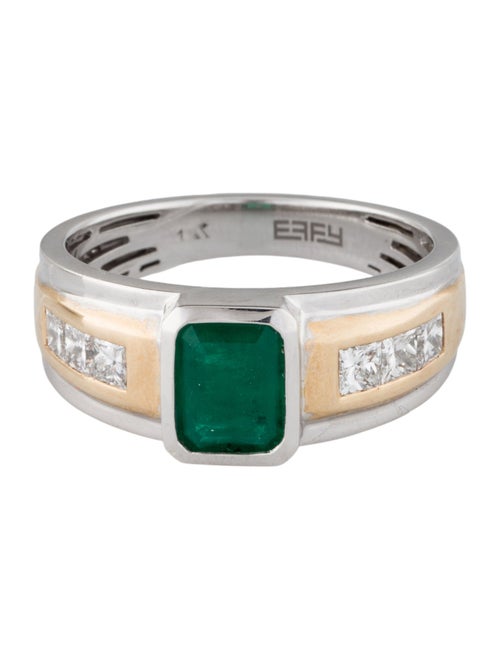 Effy Jewelry 14K 1.17ctw Emerald & Diamond Band